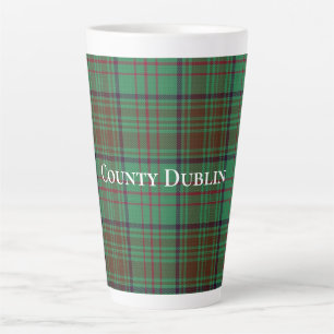 Caneca De Café Latte Condado de Irish Dublin Tartan