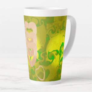 Caneca De Café Latte Conexão do coração da Garrafa de Água