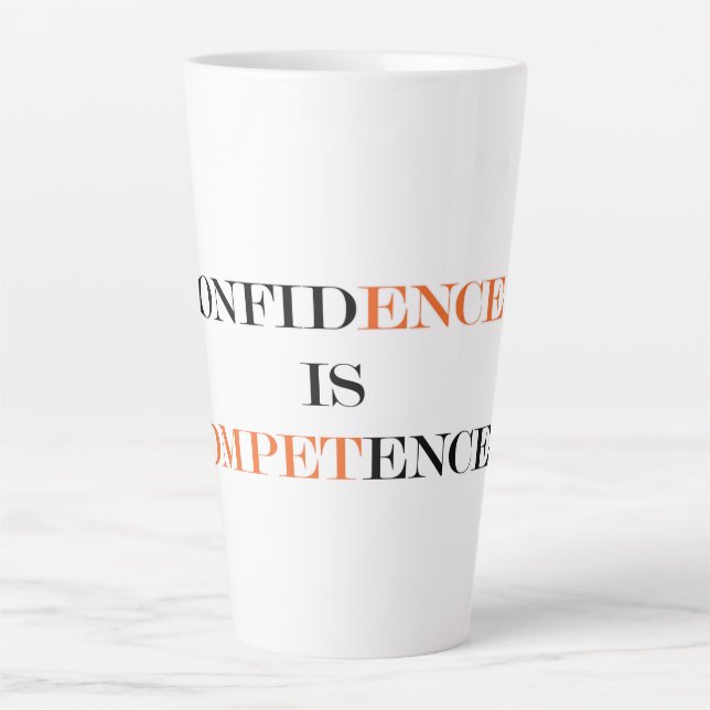 Caneca De Café Latte Confiança (Frente)