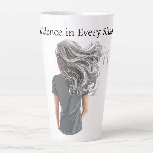 Caneca De Café Latte Confiança em todas as Cinzas (Frente)