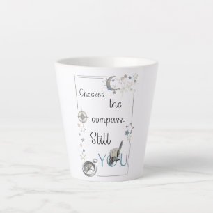 Caneca De Café Latte Confie no Seu Bússola Interior. Afirmação de Autoc