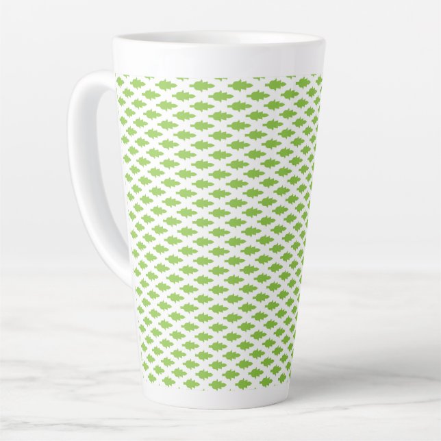 Caneca De Café Latte Conjunto de Pastas Arquivo Verde Botânico (Ângulo esquerdo)