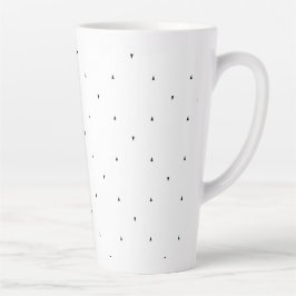 Caneca De Café Latte Conjunto de Pastas com Padrão de Triângulo Minimal