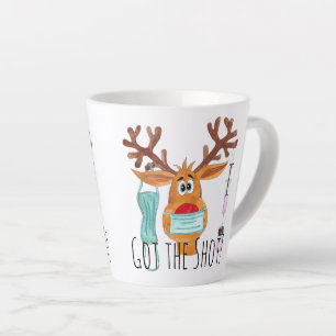 Caneca De Café Latte Consegui a Carinha Mascarada Reindeer Espresso Cup