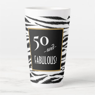 Caneca De Café Latte conselho de menu retro de impressão zebra FABULOUS