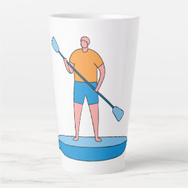 Caneca De Café Latte Conselho de remada Standup - Presente do Design de