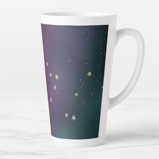 Caneca De Café Latte Constelação Galáxia Ombré (Direita)