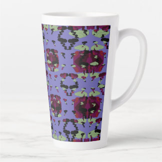 Caneca De Café Latte Contained Sky Flame Roses