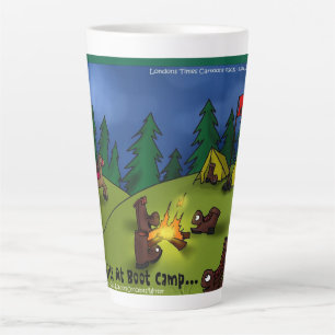 Caneca De Café Latte Contos de Acampamento: Uma Retirada Solitária