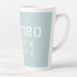 Caneca De Café Latte Coordenadas Sapporo Latitude & Longitude