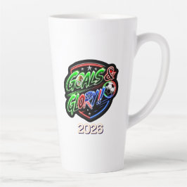 Caneca De Café Latte Copa do Mundo 2026 Celebrar