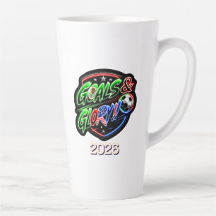 Caneca De Café Latte Copa do Mundo 2026 Celebrar
