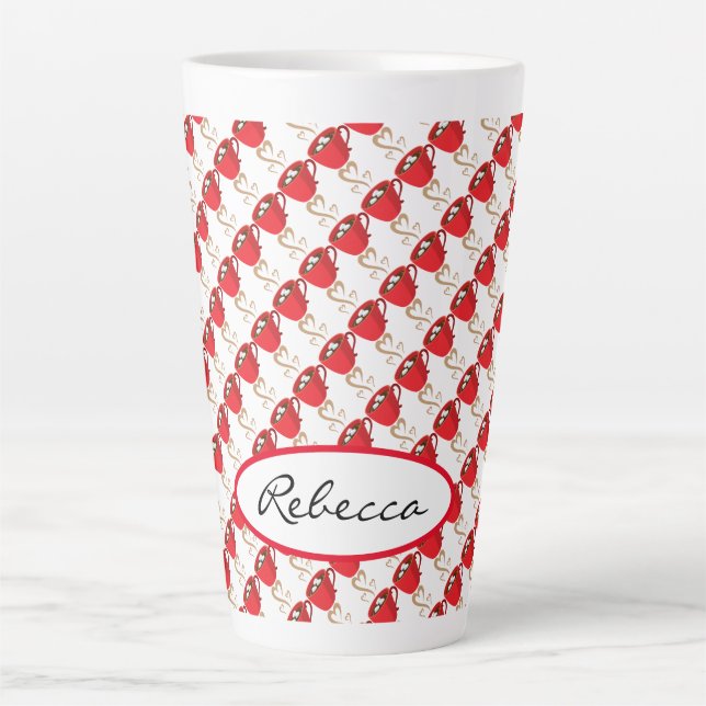 Caneca De Café Latte Copas de cacau (Frente)