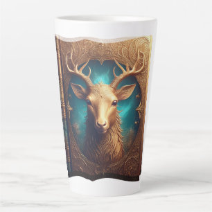 Caneca De Café Latte Cópia Encadernada em Couro de um Guia de Caça ao V