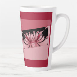 Caneca De Café Latte Copo de café com orquídea do Jardim Fractal