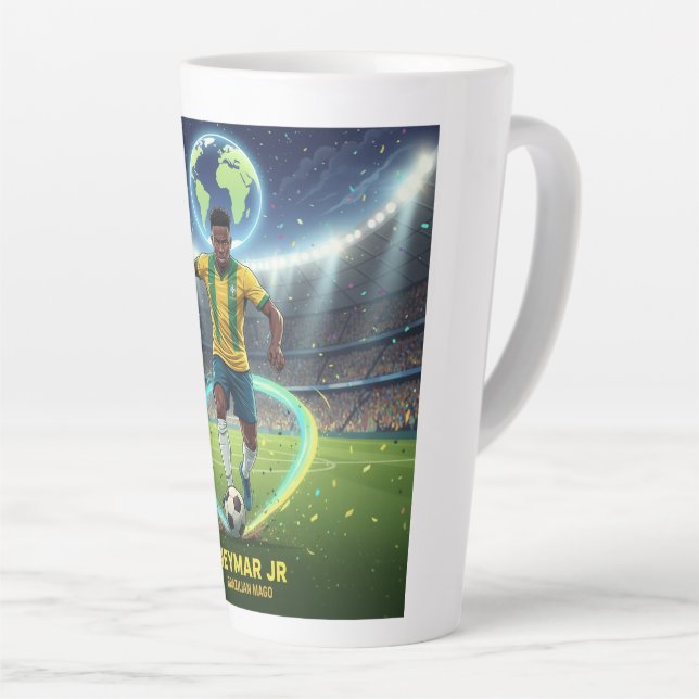Caneca De Café Latte Copo de Café para Fã de Futebol com Estilo (Ângulo direito)