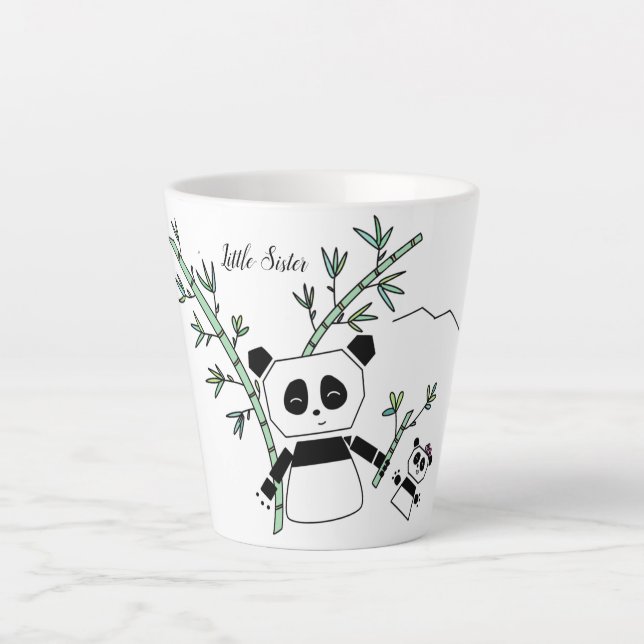 Caneca De Café Latte Copo de Panda (Frente)