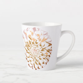 Caneca De Café Latte copo floral dália