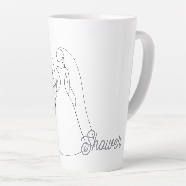 Caneca De Café Latte Copo para Chá de Noiva (Ângulo direito)