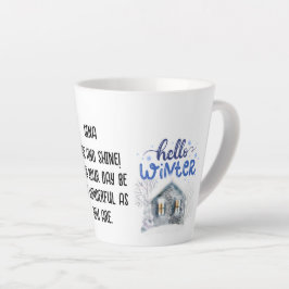 Caneca De Café Latte Cor da Foto Editável Nome de Gravação Feriado de G