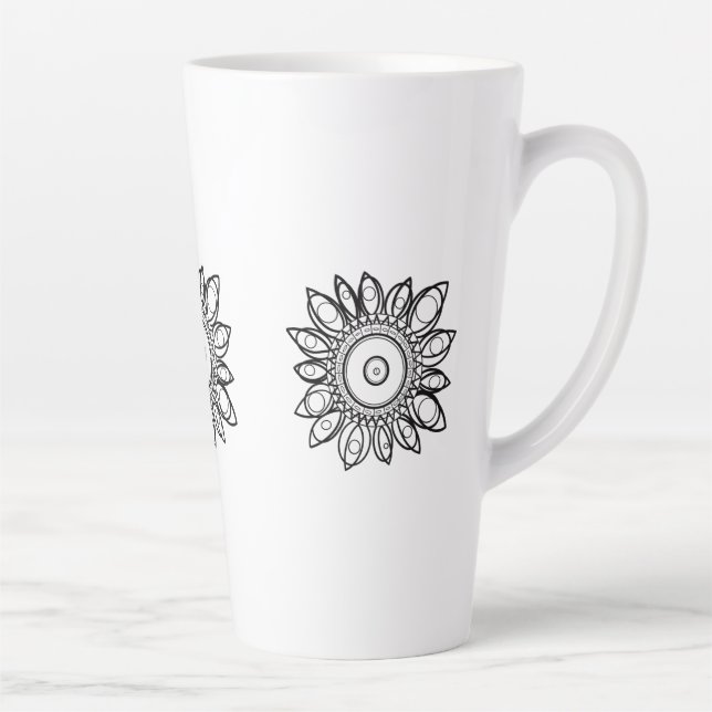 CANECA DE CAFÉ LATTE COR-ME PEACOCK MANDALA (Direita)