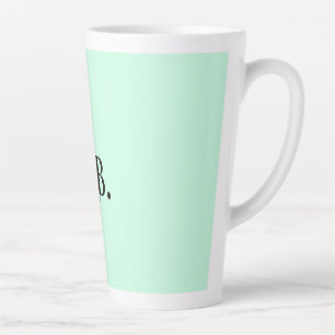 Caneca De Café Latte Cor simples sólida adicionar texto nome monograma