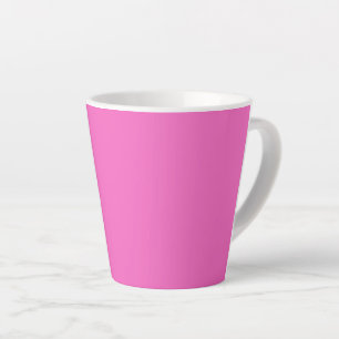 Caneca De Café Latte Cor sólida, cor-de-rosa brilhante