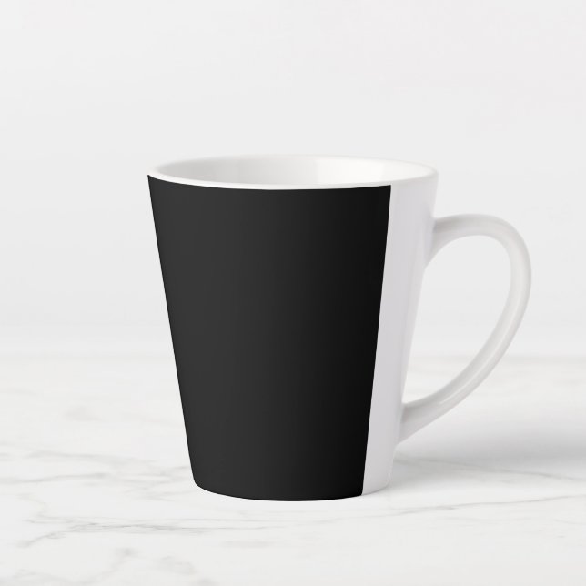 Caneca De Café Latte Cor sólido personalizável (Direita)