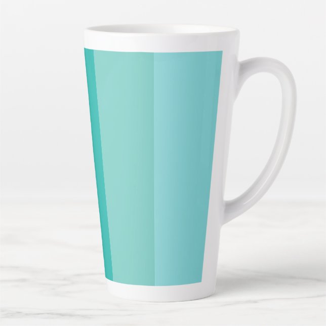 Caneca De Café Latte Cor Verde Turquense (Direita)