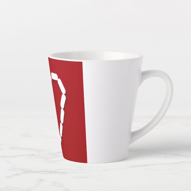Caneca De Café Latte Coração. Parem com a depressão. Latte Mug (Direita)