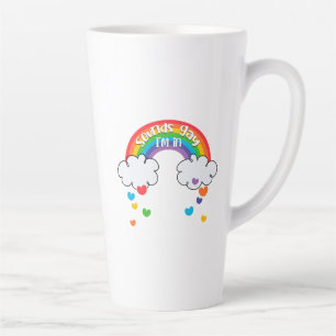 Caneca De Café Latte Corações Bastante Coloridos Arco-Íris Soa Gay