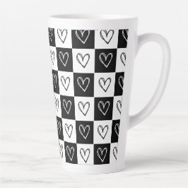 Caneca De Café Latte Corações da Desktop Board