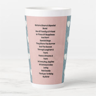 Caneca De Café Latte Corações da Irmã Marshmallow