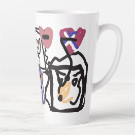Caneca De Café Latte corações de Welsh Corgi