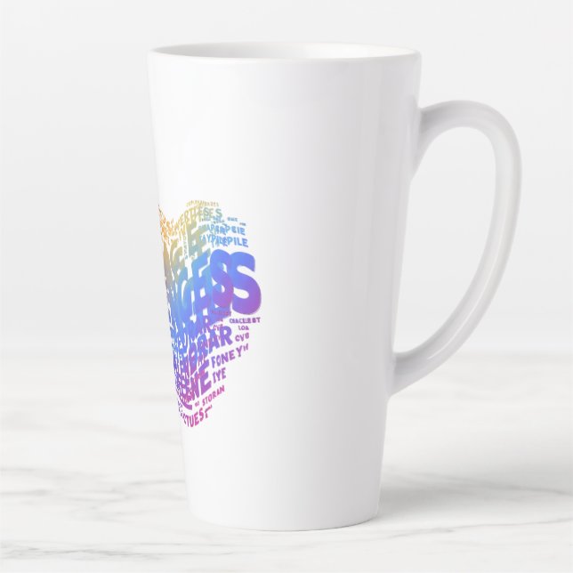 Caneca De Café Latte Coragem Conquista Desafios. (Direita)