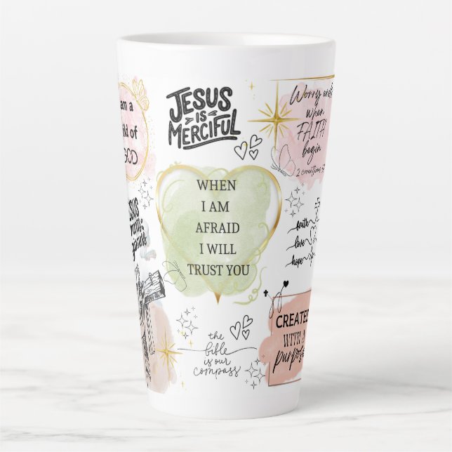 Caneca De Café Latte Corajoso conforto (Frente)