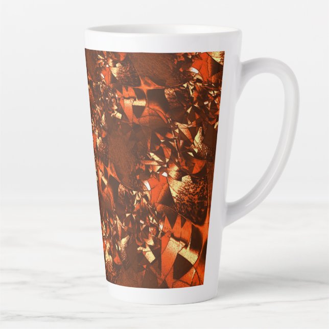 Caneca De Café Latte Coral brilhante e acastanhado (Direita)