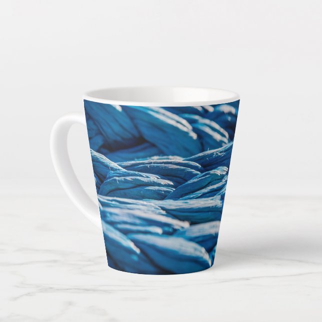 Caneca De Café Latte Corda Azul (Ângulo esquerdo)