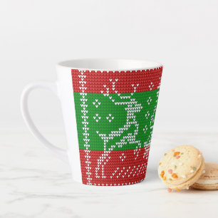 Caneca De Café Latte Cordéis de camisolas e camisolas do Xmas