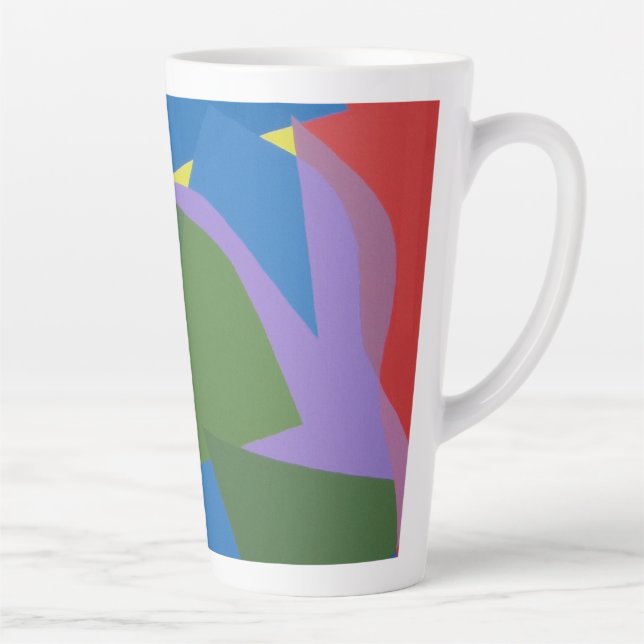 Caneca De Café Latte Cores Bonitas e Vibrantes! Caneca de Latte (Direita)