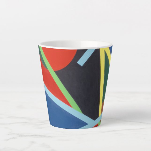 Caneca De Café Latte Cores Bonitas e Vibrantes! Caneca de Latte (Frente)