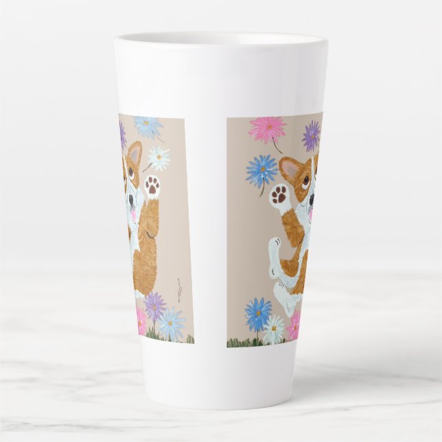 Caneca De Café Latte Corgi Mug (Frente)