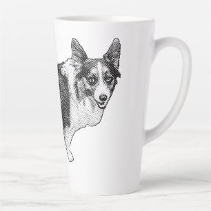 Caneca De Café Latte Corgi Prism Férias Piscadela