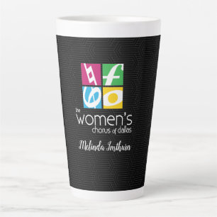 Caneca De Café Latte Coro Feminino de Dallas Logo