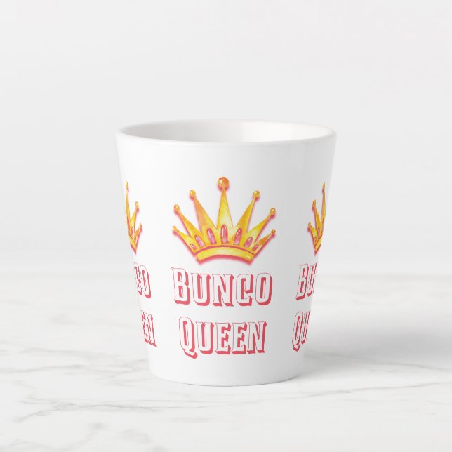 Caneca De Café Latte Coroa Real da Rainha Bunco (Frente)