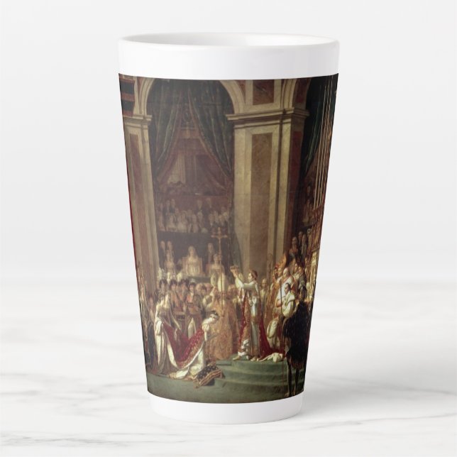 Caneca De Café Latte Coroação de Napoleão (Frente)