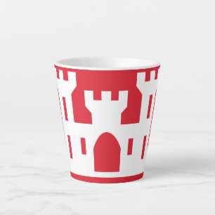 Caneca De Café Latte Corpo de Engenheiros do Exército dos EUA DOD Milit