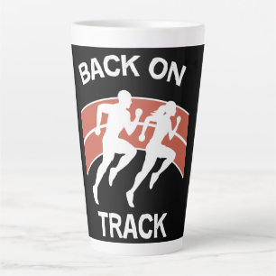 Caneca De Café Latte Corredores de Pista Atlética   Atletas de Pista   