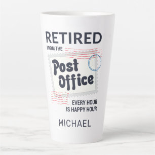 Caneca De Café Latte Correio Trabalhador de Correio de Reforma Funny