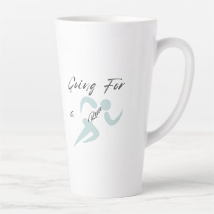 Caneca De Café Latte Correndo Minimalista Presente de Hobby para Corred